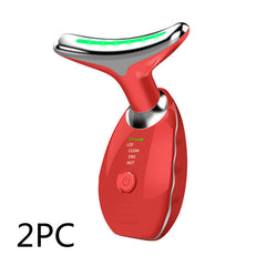 Neck Face Beauty Device Colorful LED Photon Therapy Skin Tighten Reduce