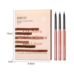 Matte Finish Lip Liner 12 Mixed Color Waterproof Decoration Lipstick Pen