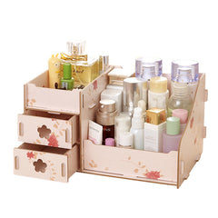 White Cosmetics Storage Box Drawer Wooden Finishing Box Makeup Box