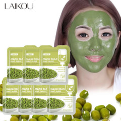 Mung Bean Face Cleansing Mud Peeling Acne Blackhead Treatment Mask