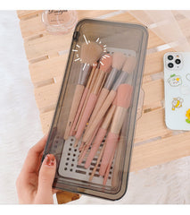 Simple Makeup Brush Storage Box With Lid Dustproof