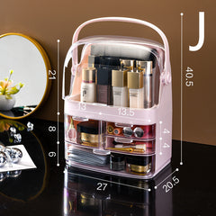 Transparent Makeup Vanity Box Portable Drawer Separation Storage Box