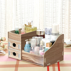 White Cosmetics Storage Box Drawer Wooden Finishing Box Makeup Box